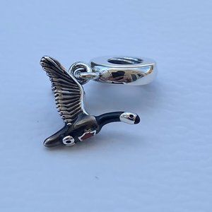 PANDORA Canadian Goose & Maple Leaf Dangle Charm